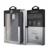 Capa traseira Quilted em pele genuína Mercedes-Benz para Apple iPhone 11 Pro Max, azul