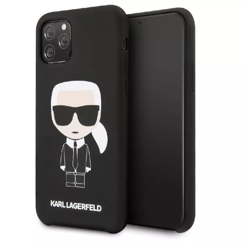 Capa em silicone Iconic Karl Lagerfeld para Apple iPhone 11 Pro, preta
