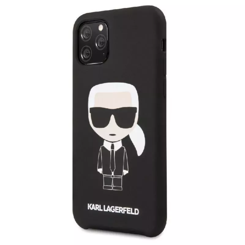 Capa em silicone Iconic Karl Lagerfeld para Apple iPhone 11 Pro, preta