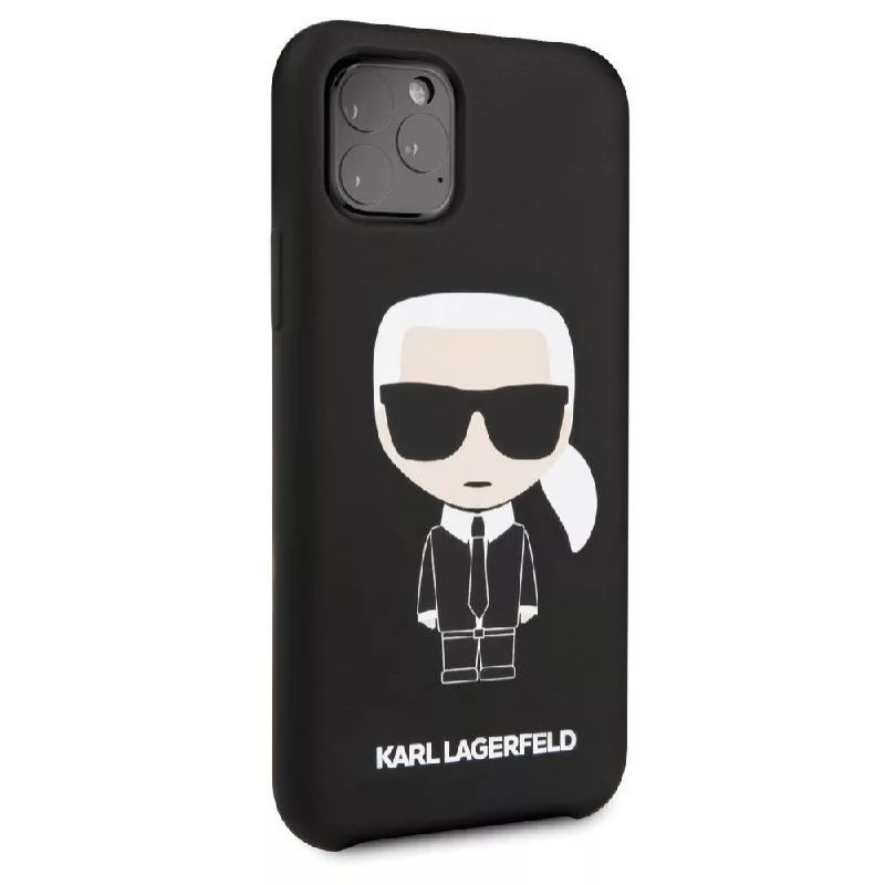 Capa em silicone Iconic Karl Lagerfeld para Apple iPhone 11 Pro, preta