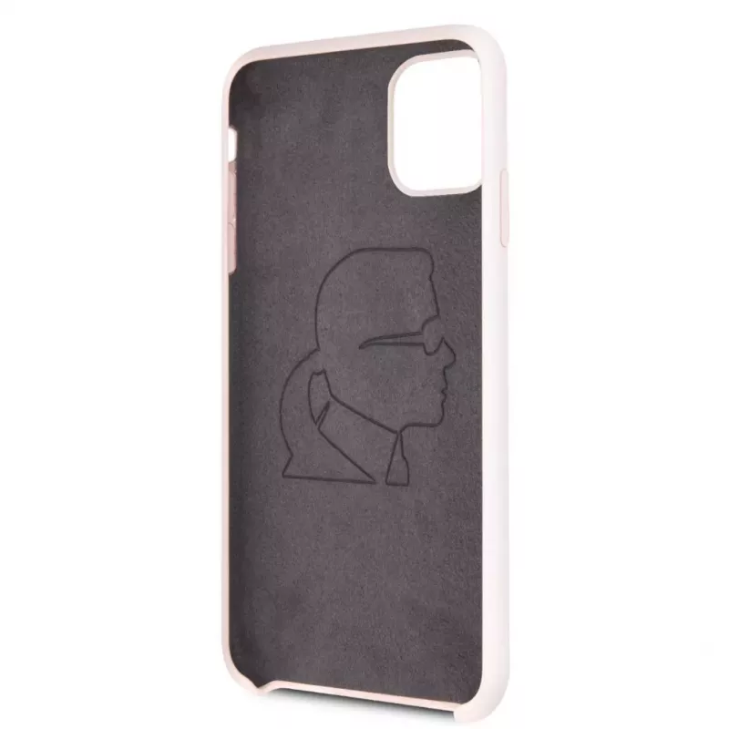 Capa Fullbody Ikonic em silicone Karl Lagerfeld para Apple iPhone 11 Pro Max, rosa