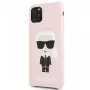 Capa Fullbody Ikonic em silicone Karl Lagerfeld para Apple iPhone 11 Pro Max, rosa