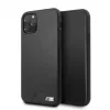 BMW Capa rígida Smooth PU Leather preta para Apple iPhone 11 Pro