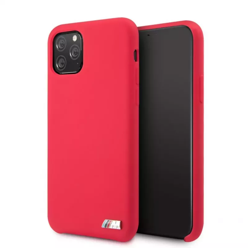BMW Capa rígida de silicone vermelha para Apple iPhone 11 Pro
