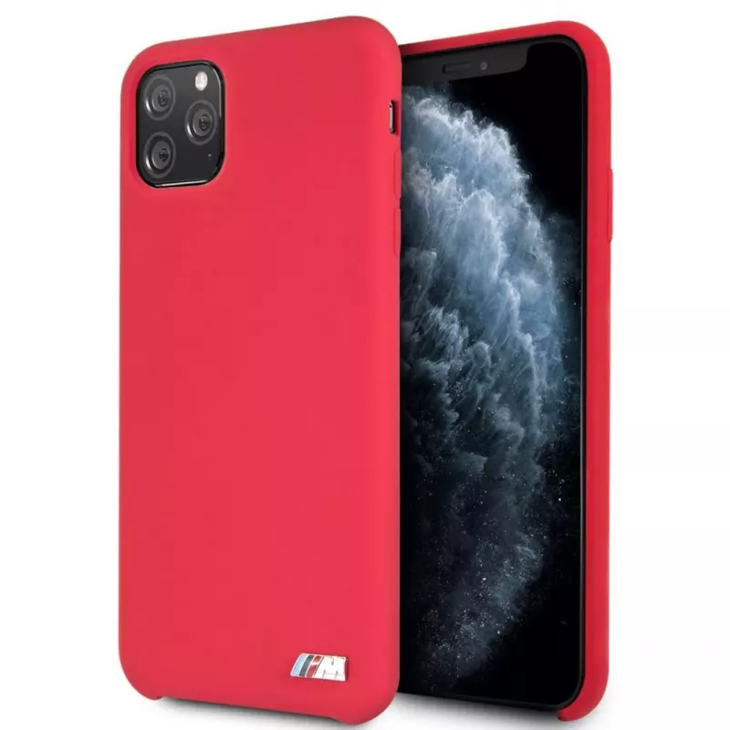 BMW Capa rígida de silicone vermelha para Apple iPhone 11 Pro Max