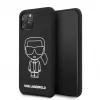 Karl Lagerfeld capa traseira de silicone Ikonik White Outline para Apple iPhone 11 Pro, preto