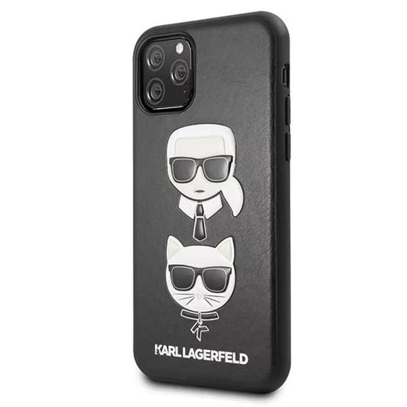Karl Lagerfeld capa Karl Lagerfeld and Choupette para Apple iPhone 11 Pro, preto