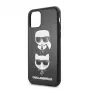 Karl Lagerfeld capa Karl Lagerfeld and Choupette para Apple iPhone 11 Pro, preto