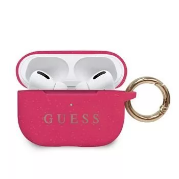Guess Capa de silicone fúcsia para AirPods Pro
