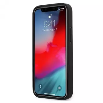 Guess GUHCP12SVSATMLRE Capa rígida Saffiano vermelha para Apple iPhone 12 Mini