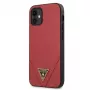Guess GUHCP12SVSATMLRE Capa rígida Saffiano vermelha para Apple iPhone 12 Mini