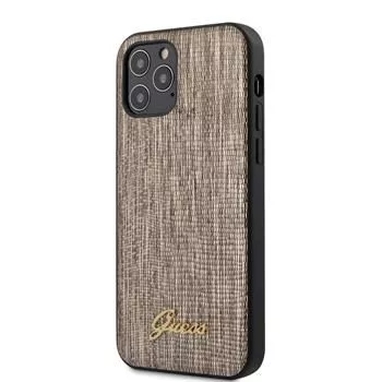 Guess Capa Lizard dourada para iPhone 12 Pro Max