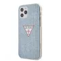 Guess Capa Denim Triangle de PC/TPU azul-claro para iPhone 12 Pro Max
