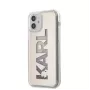 Karl Lagerfeld Capa Liquid Glitter Multi Mirror prateada para iPhone 12 mini 5,4