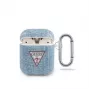 Guess Capa Denim Triangle azul-claro para AirPods