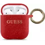 Guess Capa de silicone Glitter vermelha para AirPods Pro