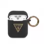 Guess Capa de silicone Triangle preta para AirPods Pro (1.ª e 2.ª ger.)