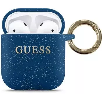 Guess Capa de silicone azul para AirPods