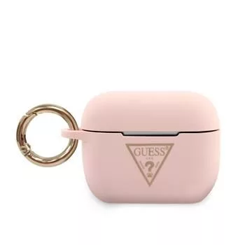 Guess Capa de silicone Triangle rosa para AirPods Pro