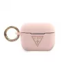 Guess Capa de silicone Triangle rosa para AirPods Pro