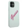 Guess Capa Vintage Fuschia Script azul para Apple iPhone 12 Mini 5,4