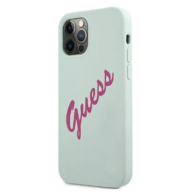 Guess Capa Fuschia azul para Apple iPhone 12 Pro Max 6,7 polegadas