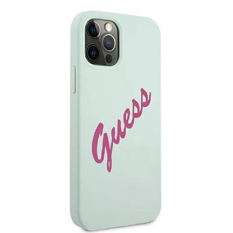 Guess Capa Fuschia azul para Apple iPhone 12 Pro Max 6,7 polegadas