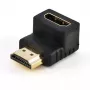 Adaptador HDMI em ângulo Hama High-Speed, ficha - conector fêmea, 270°