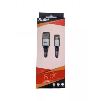 Cabo BULLET Lightning para USB-A 1m, 2,4A branco