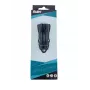 Carregador de automóvel BULLET USB Q3.0 + Type-C 2.4A preto