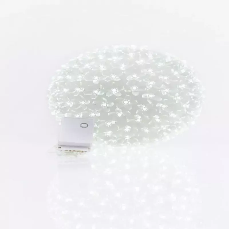 iLike Bumba ar puķēm 465 200LED D-20cm branco esfera decorativa com padrão floral