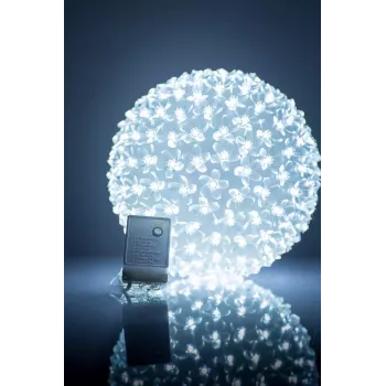 iLike Bumba ar puķēm 465 200LED D-20cm branco esfera decorativa com padrão floral