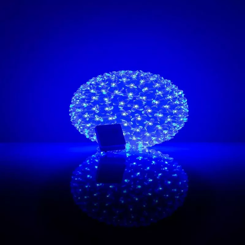 iLike Bumba ar puķēm 465 200LED D-20cm azul esfera de luz LED decorativa com flores