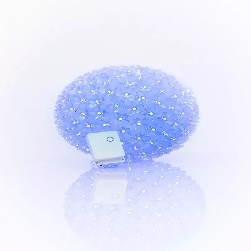 iLike Bumba ar puķēm 465 200LED D-20cm azul esfera de luz LED decorativa com flores