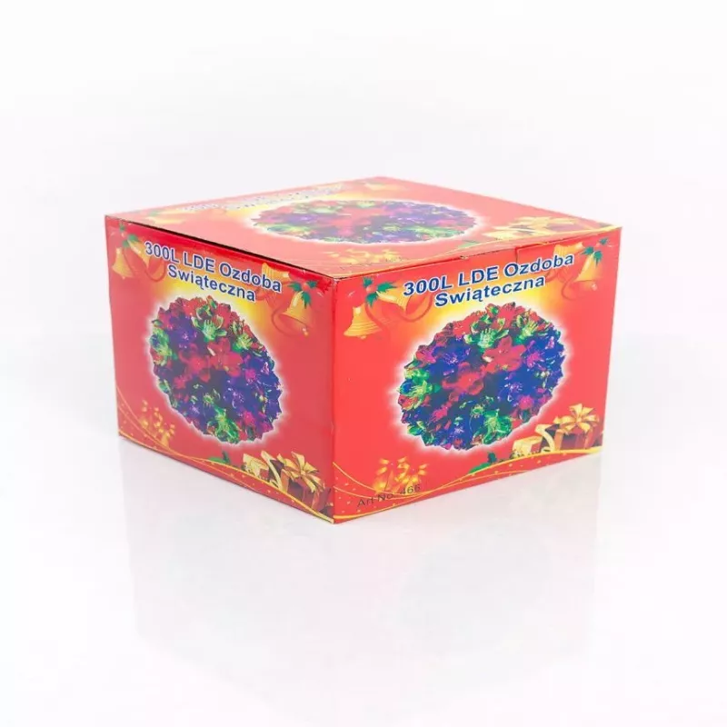 iLike esfera de luz LED decorativa com flores 300 LEDs azul 25 cm