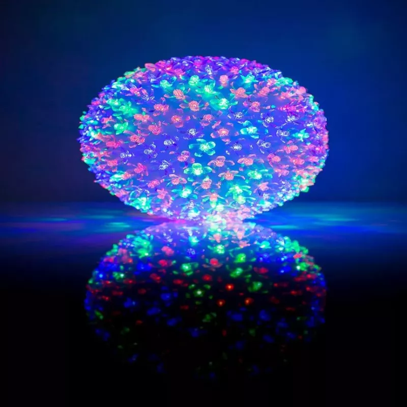 iLike Bumba ar puķēm 466 300LED D-25cm multicolorida luminária LED decorativa