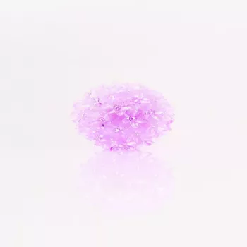 Esfera LED decorativa com padrão floral 50 LEDs 11 cm lilás