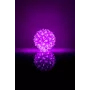 Esfera LED decorativa com padrão floral 50 LEDs 11 cm lilás