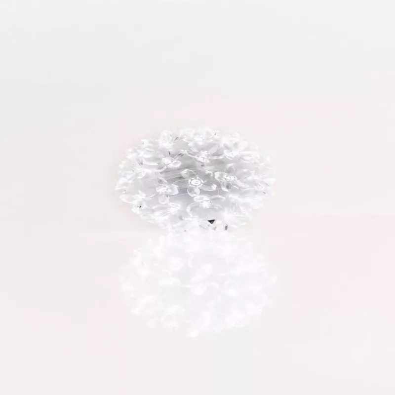 Esfera LED RS-208 com flores 50 LEDs branco 11 cm