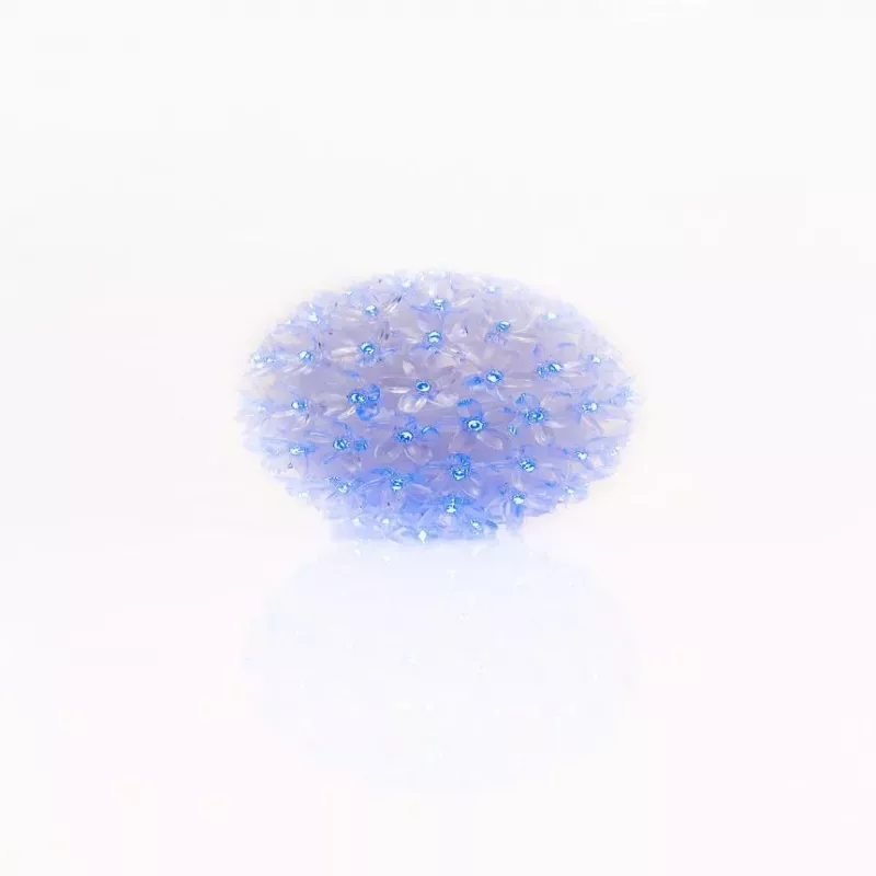 iLike RS-209 Esfera de luz decorativa com padrão floral 100 LED azul 14 cm