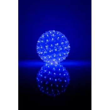 iLike RS-209 Esfera de luz decorativa com padrão floral 100 LED azul 14 cm