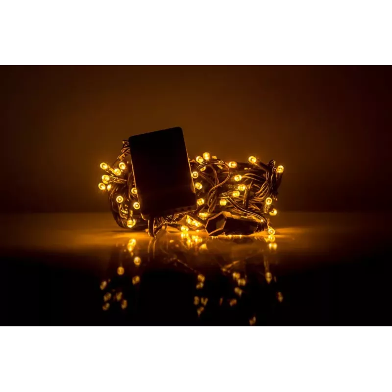 iLike RS-111YLW cordão de luzes de Natal 100 LED 7 m amarelo