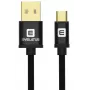 Evelatus cabo de dados Micro USB EDC02 conectores banhados a ouro de ambos os lados preto