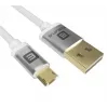 Evelatus cabo de dados universal Micro USB EDC02 conectores banhados a ouro de ambos os lados branco