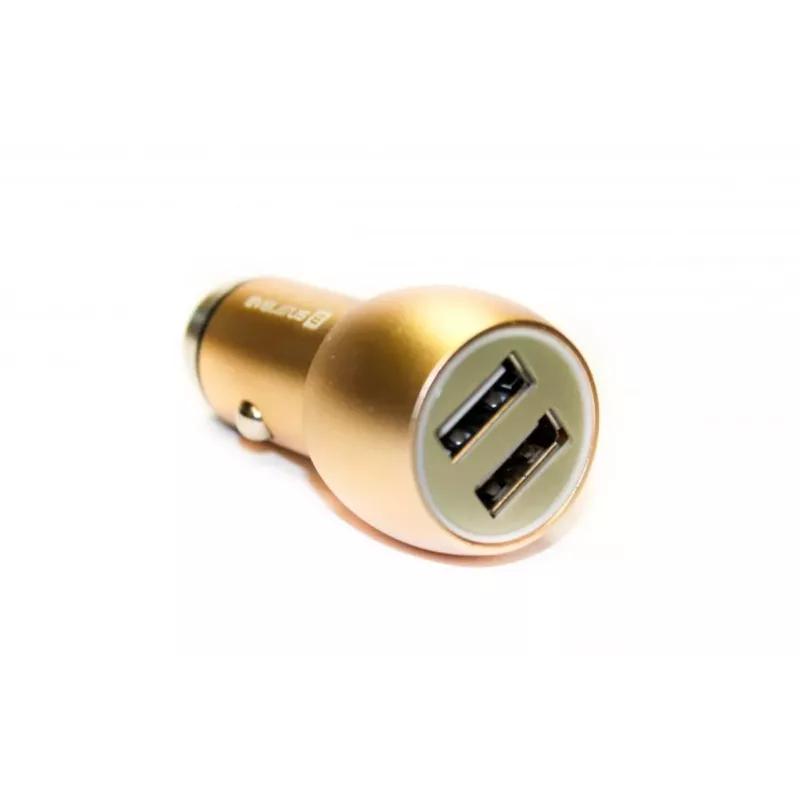 Evelatus ECC01 GOLD carregador de carro 2 portas USB 3.1A com ferramenta de escape em aço inoxidável dourado