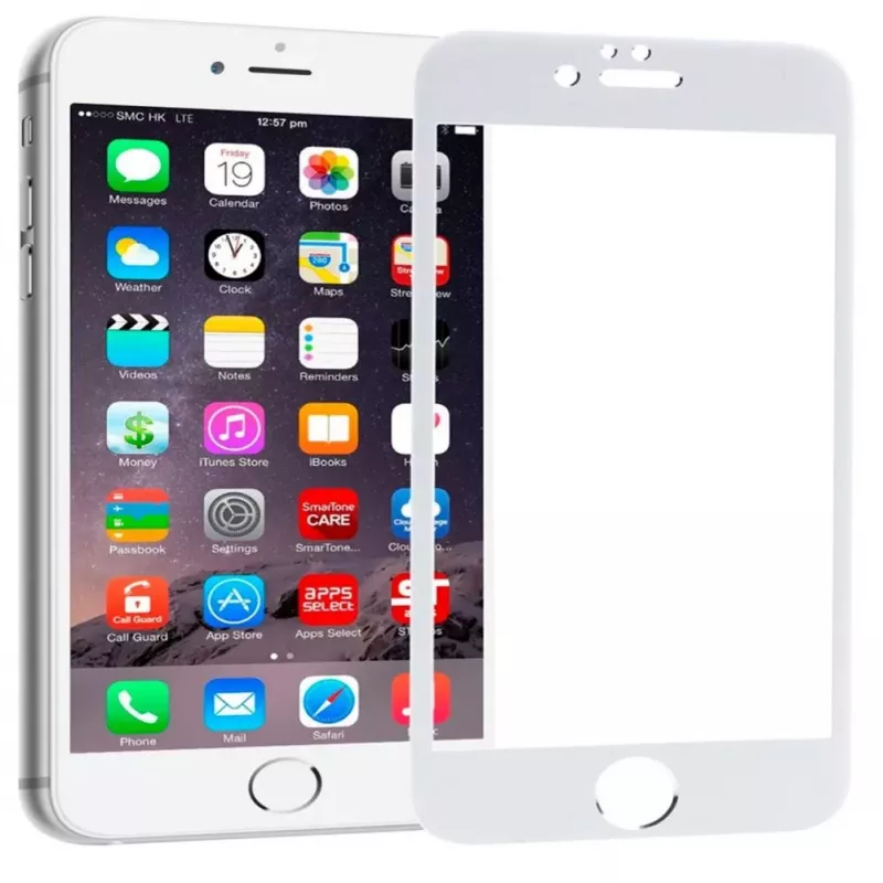 Protetor de ecrã Evelatus Apple iPhone 6/6s 2.5D Full Cover Japan Glue Glass Anti-Static branco