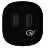 Evelatus carregador de carro rápido QCC02 preto