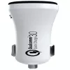 Evelatus carregador de carro rápido QCC02 branco