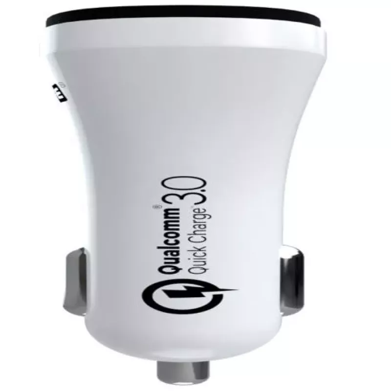 Evelatus carregador de carro rápido QCC02 branco