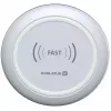 EVELATUS EWC01 Carregador Sem Fios Branco - Base de Carregamento Rápido Qi 10W com Cabo Micro-USB